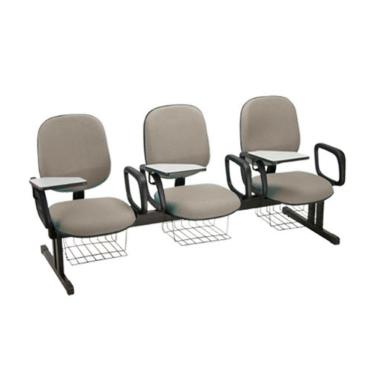 Imagem de Cadeira em longarina para Escolas Linha Uno Bege