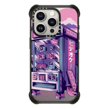 Imagem de CASETiFY Capa Ultra Impact para iPhone 15 Pro [Forte Fina/3,5 m 5X Proteção contra quedas de grau Militray/Compatível com Magsafe] - Máquina de venda automática retrô - Preto transparente