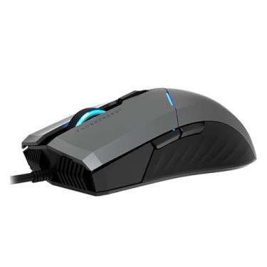 Imagem de Thunderobot Mouse para jogos MG701 com fio, chip definitivo para jogos, sensor óptico de 4200 DPI, alta taxa de rolamento, design ergonômico com alças laterais antiderrapantes, preto