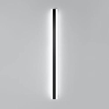 Imagem de Aplique de parede longo para áreas externas, à prova d'água, IP65, luminária de parede, luminária linear para varanda, suporte de parede, faixa de metal preta, apliques de parede externos pa