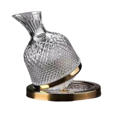 Imagem de Decantador De Vinho Rotativo De Vidro Cristal 1500ml, Copo Aerador, Es