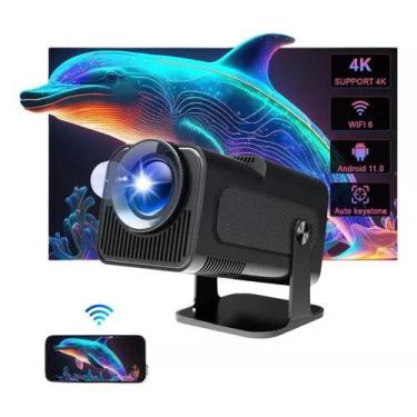 Imagem de Projetor HY320 com Android 11, Tela de 150, WiFi Bluetooth e Pilha - S
