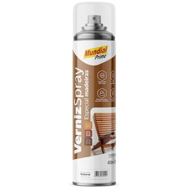 Imagem de Verniz Spray Especial Madeira 400 ml, MUNDIAL PRIME, Natural, AE0100158