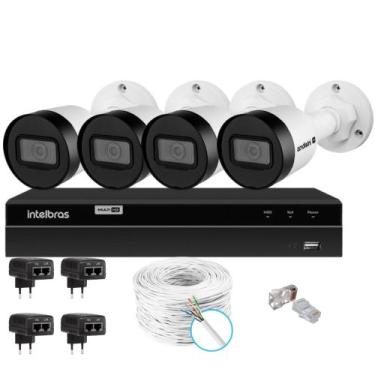 Imagem de Kit Cftv 4 Câmeras Ip Intebras 1130b Poe Nvd Intelbras 1404