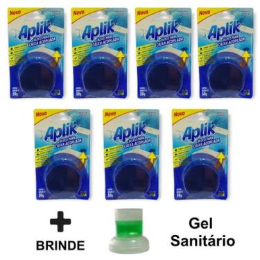 Imagem de 7 Detergente Sanitário Bloco Pastilha Vaso Sanitário Marine 50g da Apl
