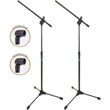 Imagem de Kit 2 Pedestal Girafa Para Microfone Com Cachimbo Tps Ask