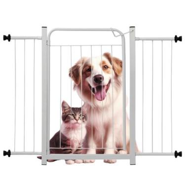 Imagem de Grade Portão Pet Proteção Portas Corredor Escadas Bebe Cão Criança Com