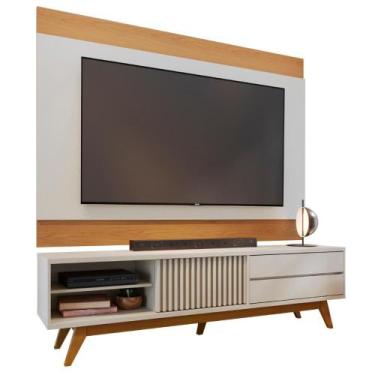 Imagem de Conjunto Painel e Bancada Clermont Off White Freijo - CASA H