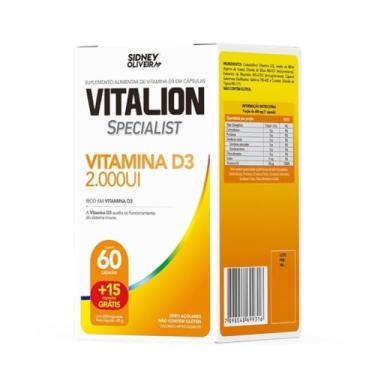 Imagem de Vitalion Vitamina D3 2000UI 75 Cáps Sidney Oliveira