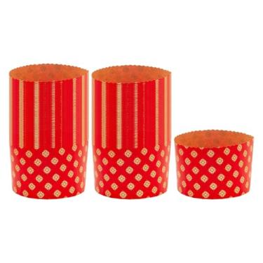 Imagem de YWJLQH Bandeja de papel para panetone com 100 unidades, copo para assar pão, forminhas de muffin à prova de gordura, envoltório para cupcake para festa de, E, 13.5 Cm X 9.5 Cm