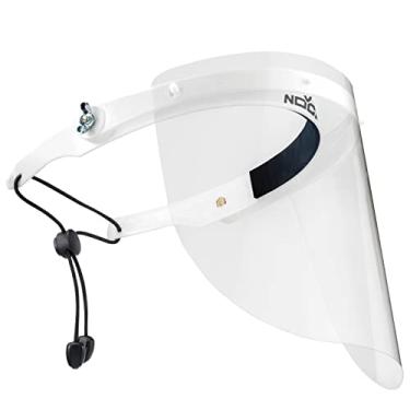 Imagem de NoCry Protetor de rosto de segurança para homens e mulheres; leve e durável, com uma faixa de cabeça ajustável, esta máscara de segurança de proteção vem com 2 viseiras de PC reutilizáveis