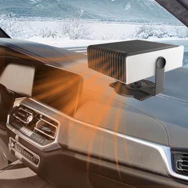 Imagem de Aquecedor portátil de carro 2 em 1 Ventilador de aquecimento rápido e resfriador 12 V 150 W Descongelador de para-brisa com alça e isqueiro