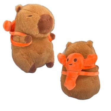 Imagem de Capivara de Pelúcia 25 cm Kawaii Fantasia MOCHILA LAGOSTA – Antialérgica INMETRO
