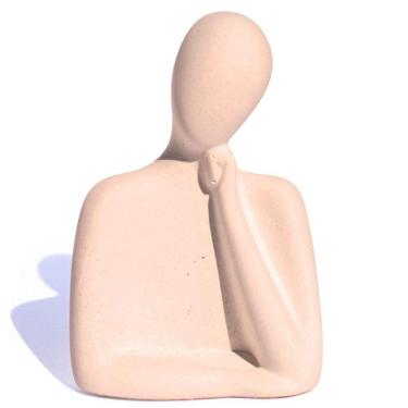 Imagem de Estátua Decorativa Família Mãe 8cm Em Cimento Artesanal Palha