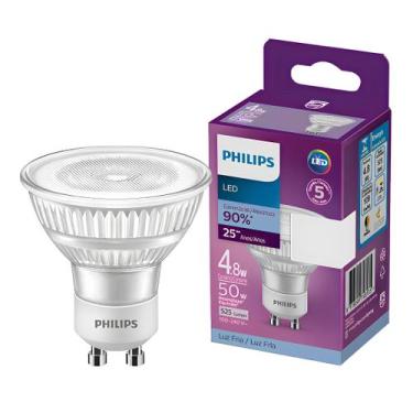 Imagem de Kit 20 lampada dicroica led philips gu10 6w 525lm bivolt, 127/220V, BR