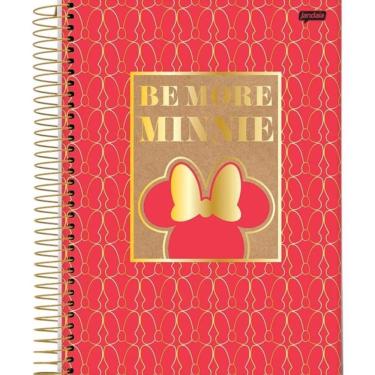 Imagem de Caderno Espiral Universitário 1 Matéria Mickey E Minnie Arts Kraft 80 Folhas Jandaia Estampa 2