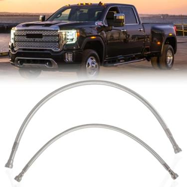 Imagem de AUTOVIC Mangueiras de tanque de combustível inoxidável para Chevy GMC Sierra 2500HD 3500HD 6.6L Duramax 2001-2010 Substitui 15167372 15077513