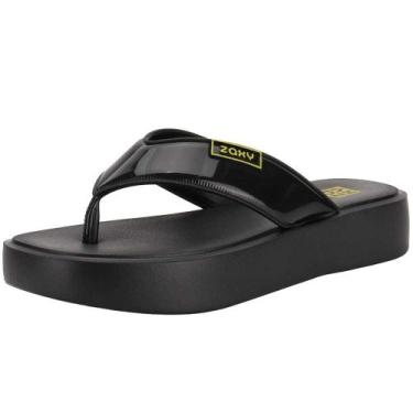 Imagem de Tamanco feminino flat trend zaxy 19121, Preto, 36