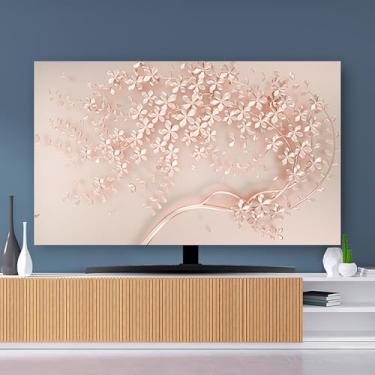 Imagem de Capa de TV 32-80 polegadas capa contra poeira para TVs LCD/curvas protetor de tela interna com design de cenário natural pano decorativo para pendurar na parede uso de mesa 1||75 polegadas