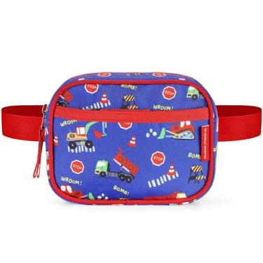 Imagem de Choco Mocha Pochete infantil para meninas, pochete infantil de 2 a 4 anos, bolsa de cinto para meninas pequenas, Caminhão azul, 7.1 x 5.3 x 2.1 inches