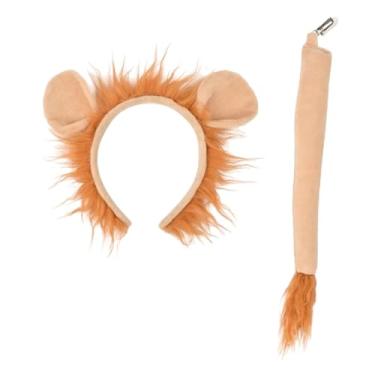 Imagem de Wzmzjy Tiara com orelhas de e cauda, conjunto de fantasia de animal fofo de Halloween, acessórios de filme