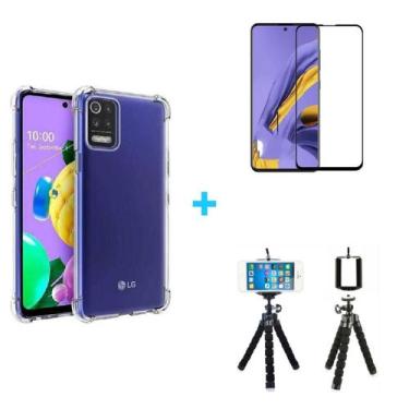 Imagem de Kit Tripé para LG K62 + Capa + Pelicula De Vidro 3D