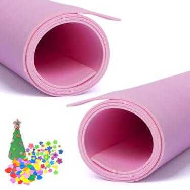 Imagem de 2 peças de folhas de espuma EVA rosa cosplay espuma EVA 2 mm de espessura 19,68 x 35,45 polegadas papéis de espuma EVA para artes artesanais projeto DIY