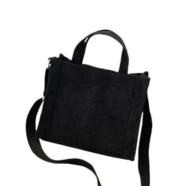 Imagem de bolsa feminina transversal veludo quadrada(Preto com ziper)