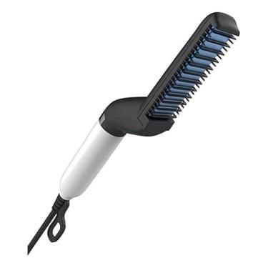 Imagem de Modelador Pente Portatil Chapinha para cabelo e barba masculino Pente Eletrico Escova Alisadora