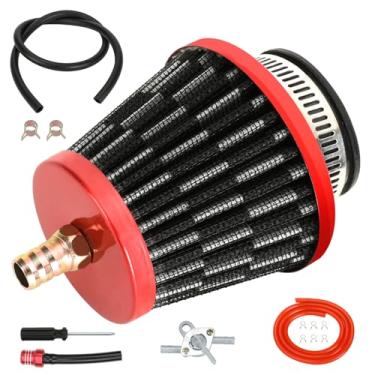 Imagem de EOPOAYI Filtro de ar de 35 mm (1-3/20.3 cm) compatível com Taotao Coolster 125cc 110cc 90cc 70cc 50cc quadriciclo chinês 4 rodas Baja Kazuma Sunl X-pro Apollo SSR CRF50 CRF70 4 tempos Pit peças