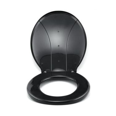 Imagem de Assento Premium Para Vaso Sanitário Universal Oval Preto - IN BRASIL