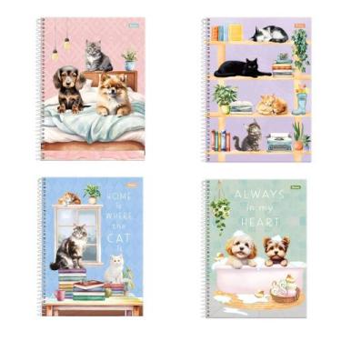 Imagem de Caderno 160F Universitario 10 Materias Fur Friends Foroni, Fur Friends