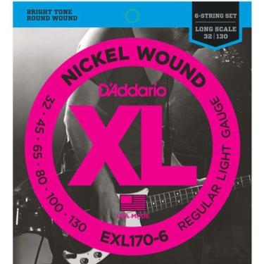Imagem de Encordoamento Para Baixo 6 Cordas 032 EXL-170 - D'Addario - D Addario