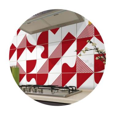 Imagem de Adesivo de azulejo vermelho 2D - Colacomigo