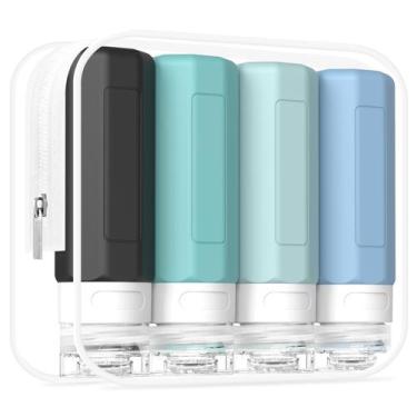 Imagem de Garrafas de viagem Redfly Tsa aprovadas por 90 ml, silicone cinza, pac
