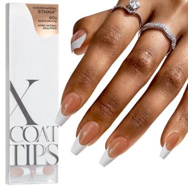 Imagem de Dicas de unhas em gel francês BartboxNails XCOATTIPS com primer e base