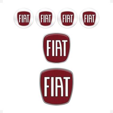 Imagem de Adesivos Fiat Doblo Emblemas Grade Traseira Rodas Genérico - SPORTINOX