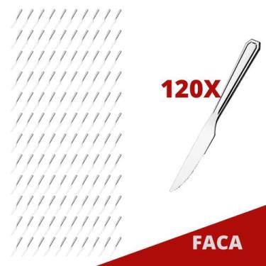 Imagem de Kit Restaurante Faca De Reforçada Inox 120 Pçs Bar / Casa - PRATICASA,