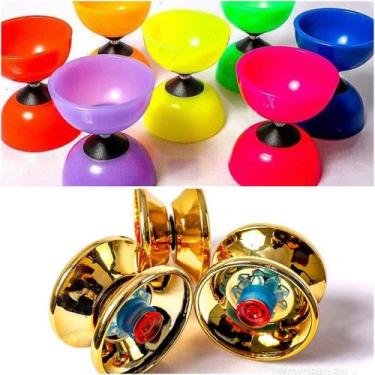Imagem de Kit Malabares Diabolo Profissional + Yoyo de rolamento + 10 Cordas de 