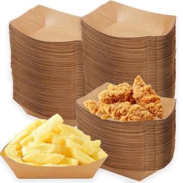 Imagem de Bandejas de alimentos RALAHBEIFM Kraft Paper, 2 kg, descartáveis, paco
