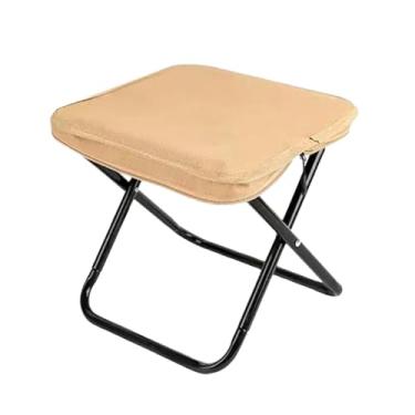 Imagem de Dynwave Banco dobrável para acampamento, apoio para os pés, assento leve para acampamento, reclinável, apoio para os pés para jardim, churrasco, pátio, Cáqui