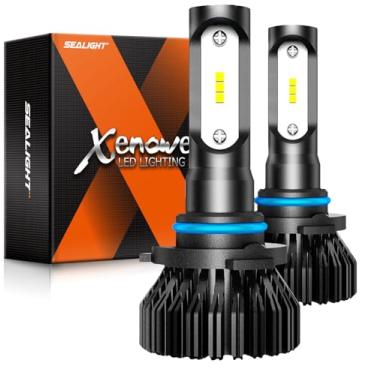 Imagem de SEALIGHT Lâmpadas de neblina LED H10 ou DRL, design grande-angular 600% muito mais brilhante, 6500K xenon branco 9140 9145 H10 luzes de neblina LED, alcance de iluminação acima de 300 M, Plug and Play