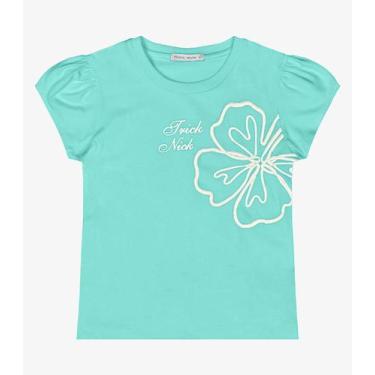 Imagem de Blusa Manga Curta Infantil Feminina Trick Nick Azul, Azul, 6