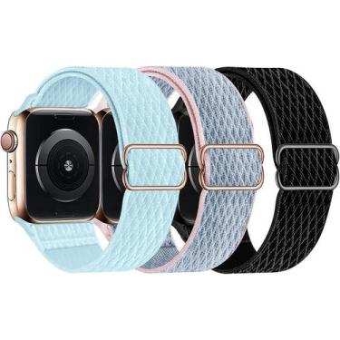 Imagem de Pulseiras de nylon elástico Huoguo, com laço solo, compatível com Appl