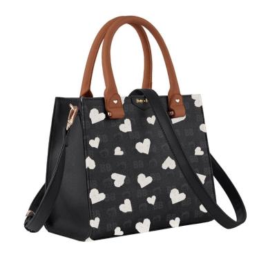 Imagem de Bolsa Tiracolo Média Betty Boop Semax Bp2904 Preto E Branco
