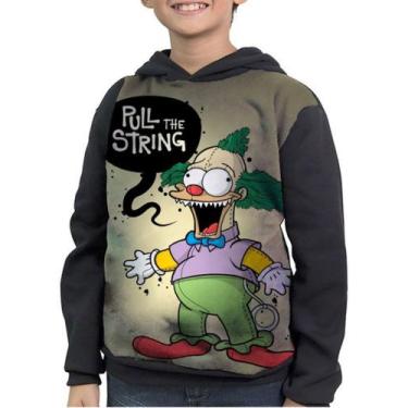Imagem de Moletom Infantil Palhaço Krusty Os Simpsons - smoke, Preto, 6
