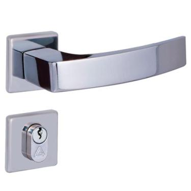 Imagem de Fechadura Quadratta Curva Externa Cromada - 74258 - ALIANÇA - Alianca