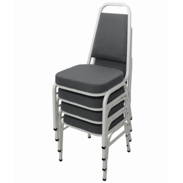 Imagem de Kit com 4 Cadeiras Empilháveis Linha Hotel Plus Marrom