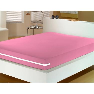 Imagem de Capa Para Colchão Portallar Queen Malha com Zíper Rosa
