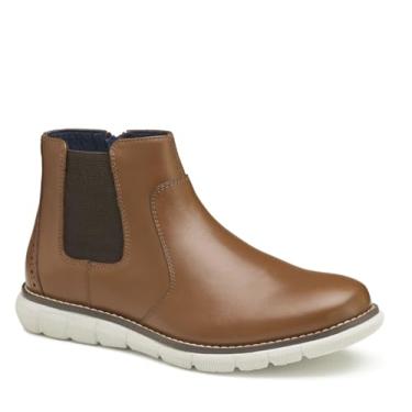 Imagem de Johnston & Murphy Bota Chelsea infantil Holden para meninos grandes, Bronze de grão integral, 21